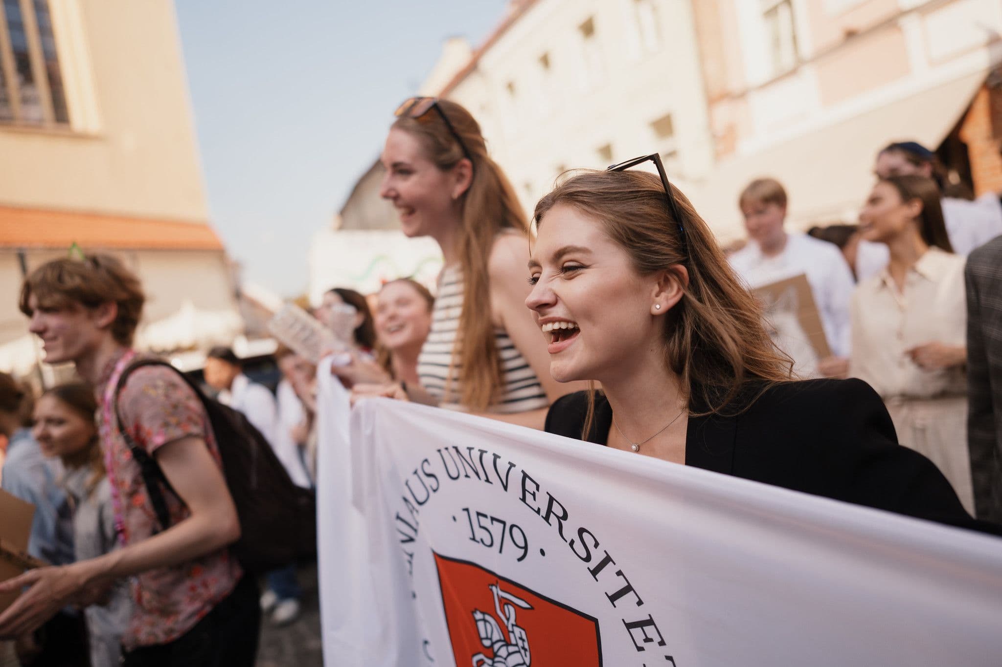 VU studentė eisenoje